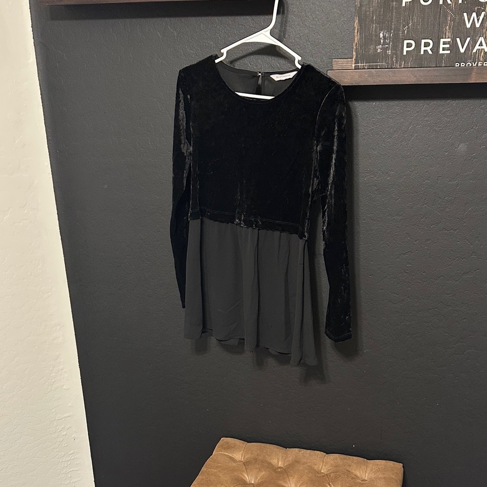 Elegant Black Long Sleeve Dress
